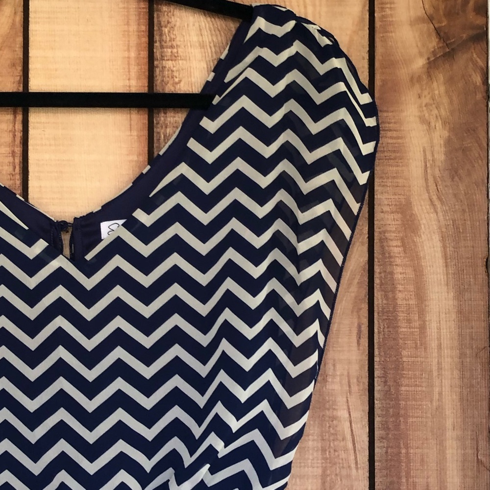 Speechless Chevron Printed Dress